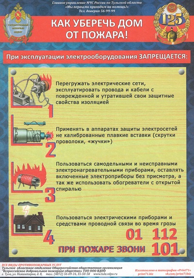Пожарная безопасность - ПАМЯТКИ!.